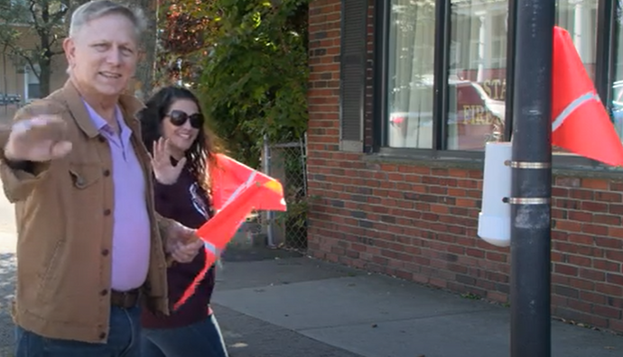 The Borough of Park Ridge Installs See Me Flags at Busy Crosswalks